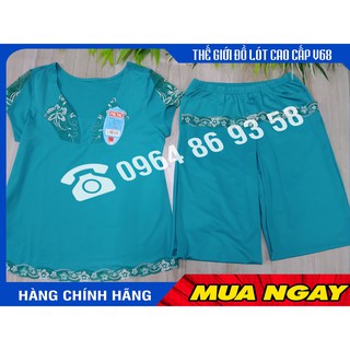 Bộ quần áo nữ mặc nhà, cộc tay quần dài thun lạnh Paltal 130562