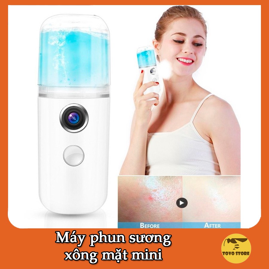 Máy phun sương xông mặt mini tạo ẩm nano giữ ẩm, làm mát và chăm sóc da mặt