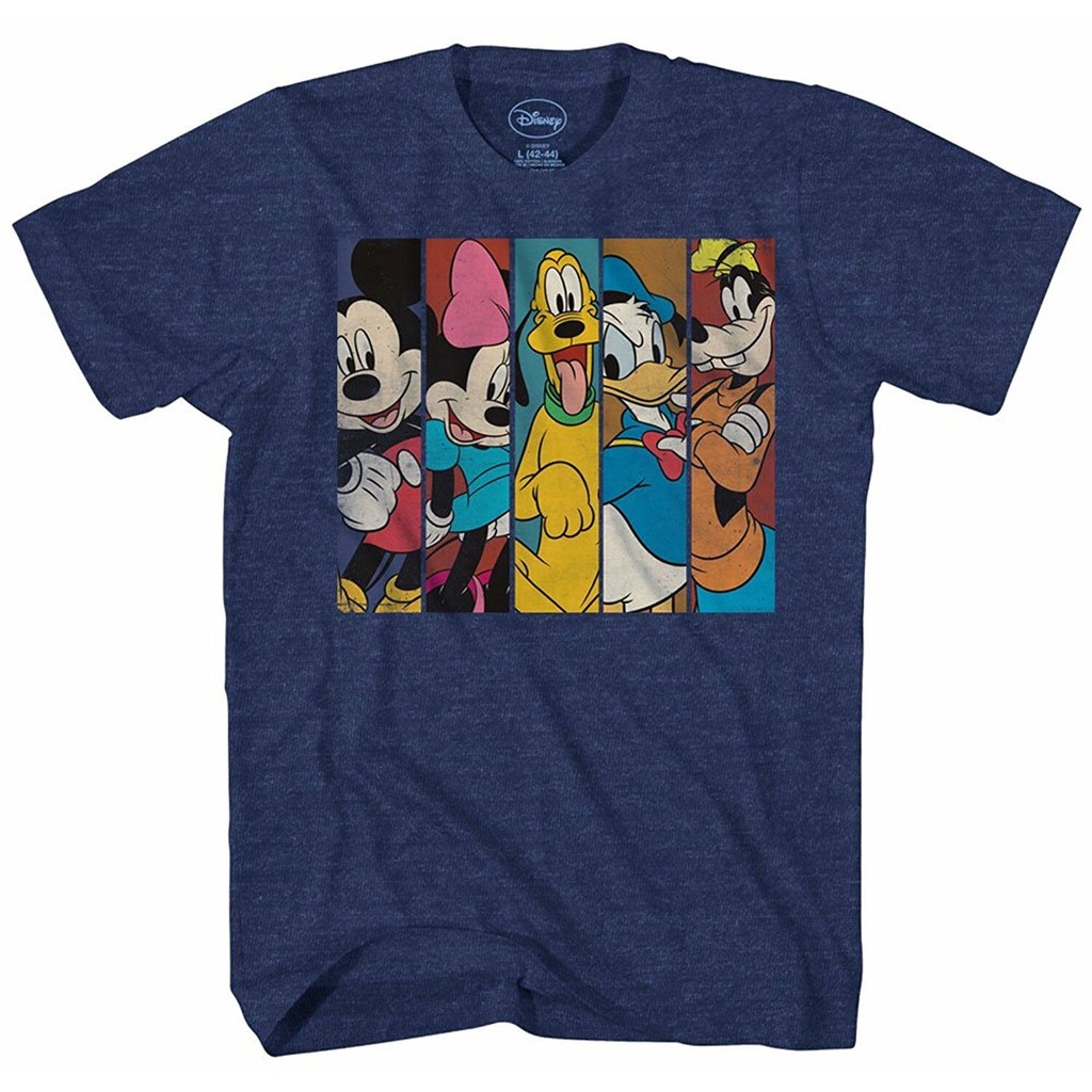 Disney Mickey Minnie Pluto Donald Duck Goofy Áo thun họa tiết nam vui nhộn