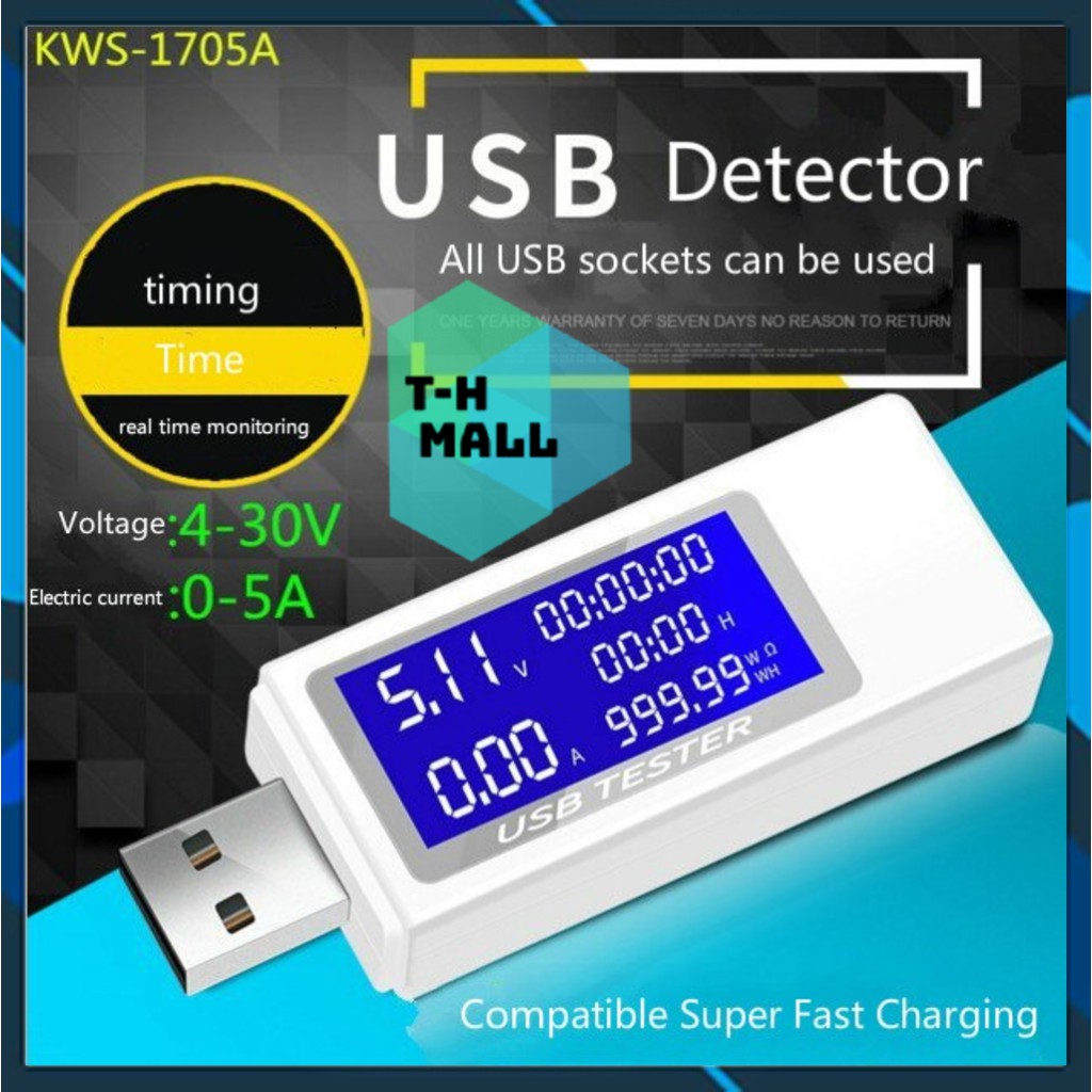 Usb tester / Thiết bị kiểm tra đo dòng điện, điện áp Keweisi KWS-1705a
