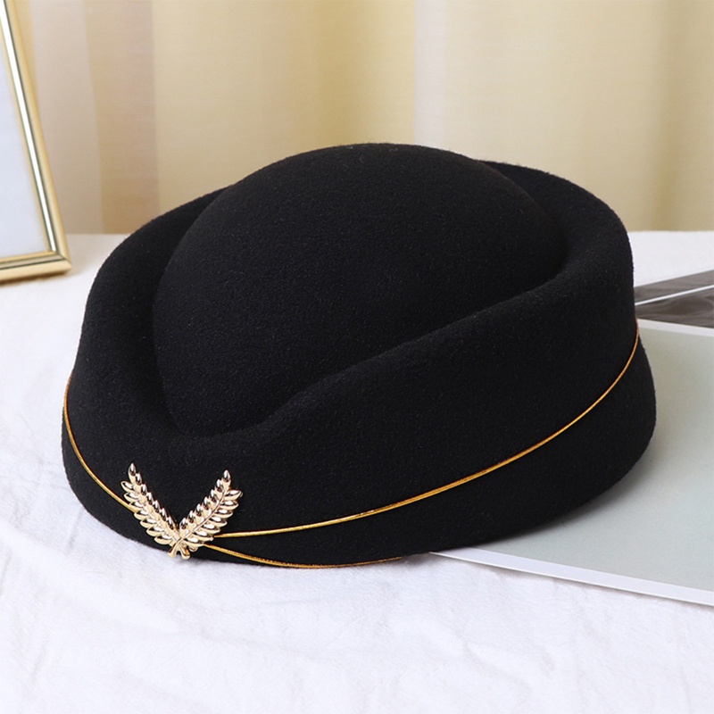 ✿ Nón Beret Hóa Trang Tiếp Viên Hàng Không Dành Cho Nữ