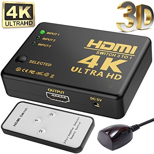 Bộ chia HDMI 4K  3 in 1 out  - Switch HDMI 4k ultra HD