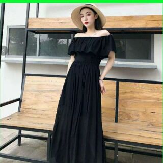 Đầm maxi trễ vai