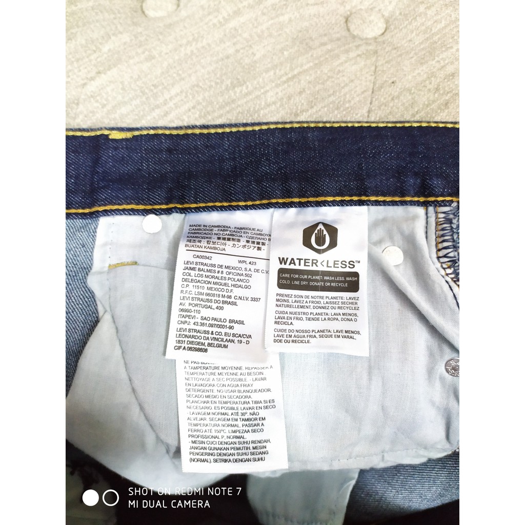 Quần Jeans Levis 511-CAMBODIA 778