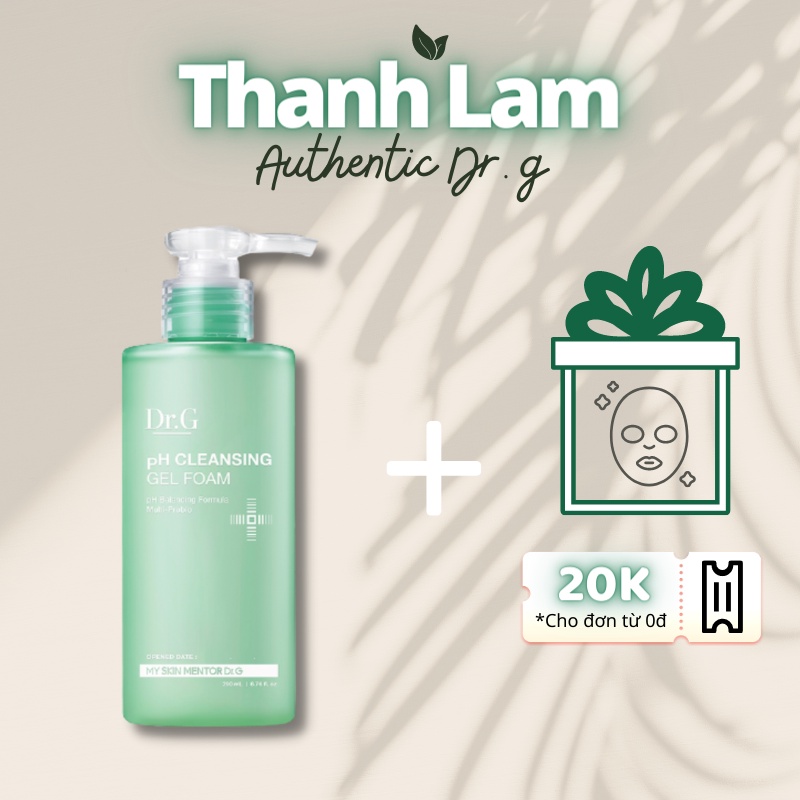 Sữa rửa mặt dưỡng ẩm BHA Dr.g Ph Cleansing gel foam Dr.g Hàn Quốc 200ml