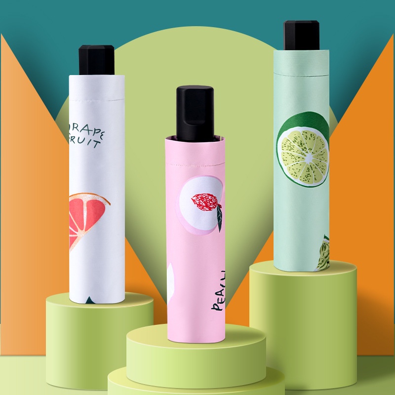 Dù Chống Nắng/ Tia UV/ Tia UV Màu Đen Gấp 3 Lần Tiện Dụng Cho Người Lớn