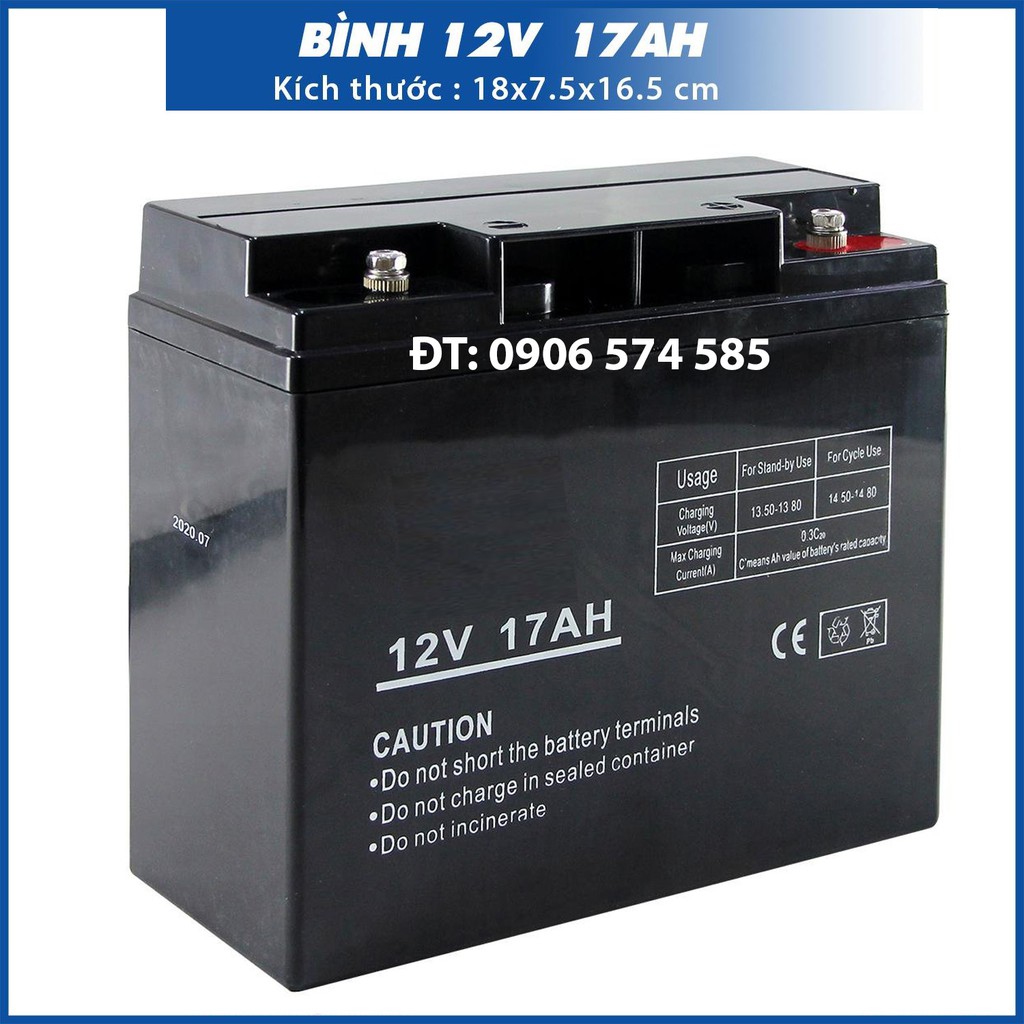 Bình ắc quy khô 12V - 20A/ 12V- 17A  14A  9A Ắc quy cho xe đạp điện, loa kẹo kéo