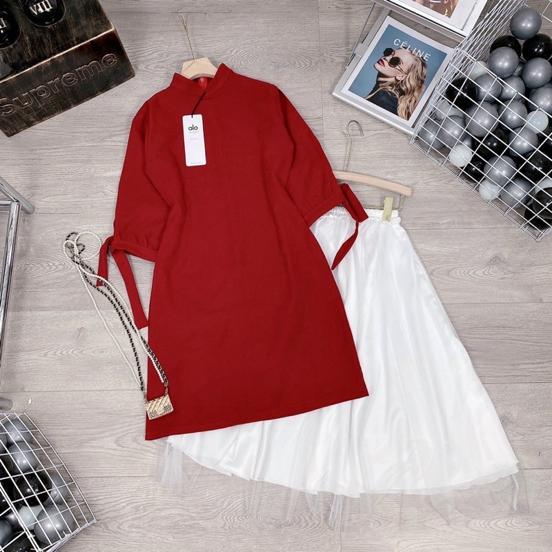 Set áo dài cách tân + chân váy kèm ảnh thật siêu xinh kèm ảnh thật