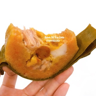Bánh Tét Trà Cuôn-Tét Màu Gấc 115k/1kg2. Đơn đầu tặng 1 bánh ít hoặc khoai mì chuối