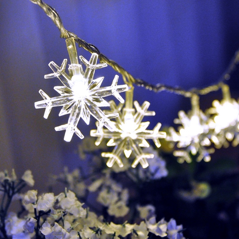 Snowflake Led Fairy Light 10M 20M 30M Led String Light Đèn chống thấm ngoài trời Trang trí tiệc cưới ngoài trời Giáng sinh Năm mới Ngày lễ Ánh sáng trang trí nội thất
