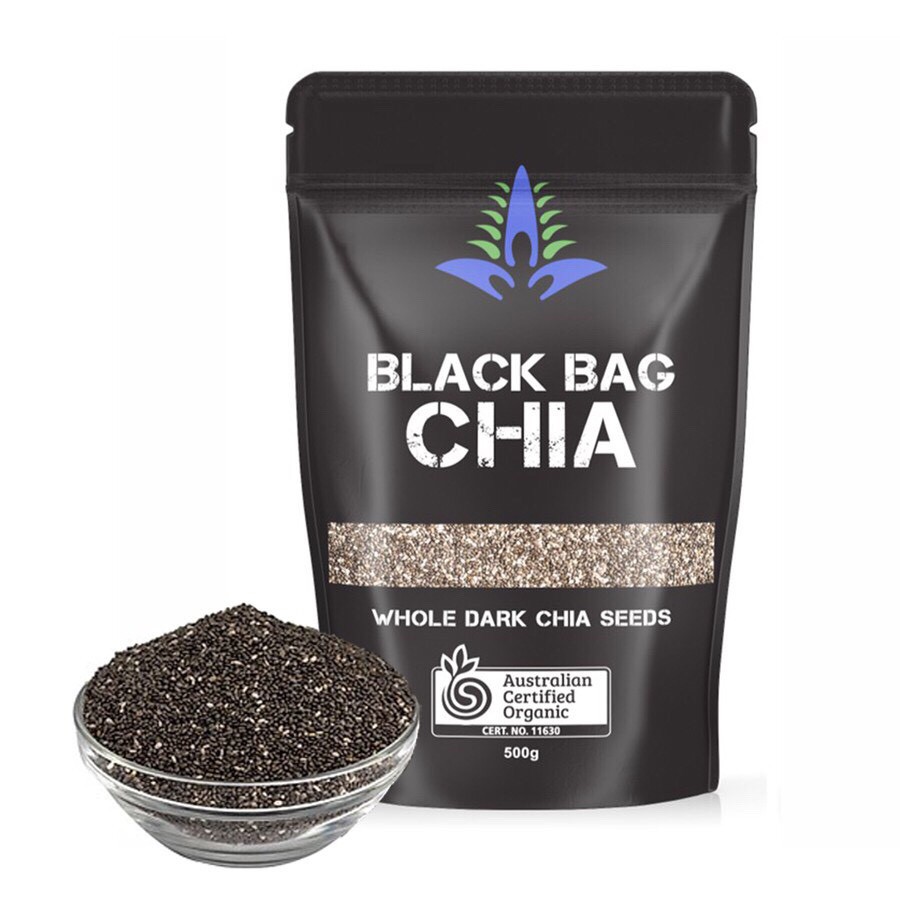 Hạt Chia Đen Úc Black Bag Chia- Gói 500g_ TỐT CHO XƯƠNG KHỚP _GIẢM CÂN HIỆU QUẢ