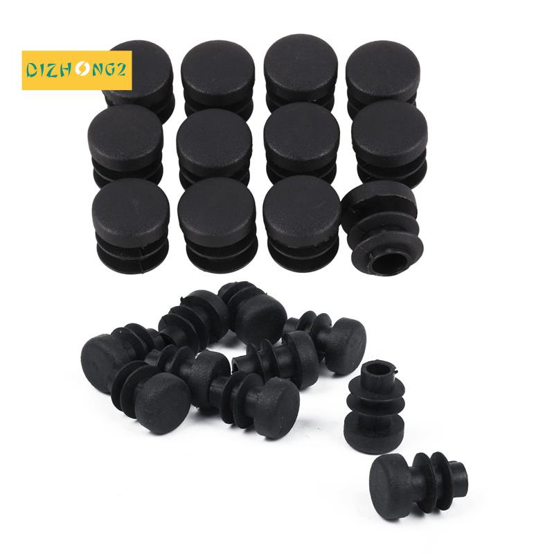 Set 22 đầu bịt ống nước bằng nhựa màu đen đường kính 14mm và 10 đường kính 12mm