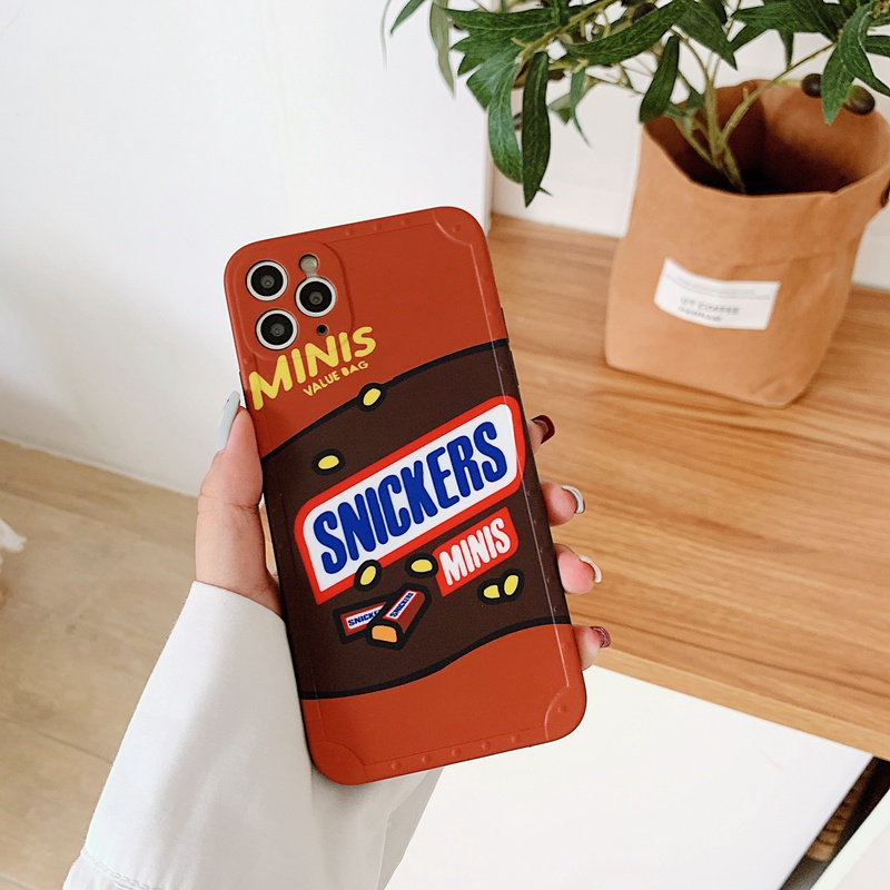 Ốp điện thoại in họa tiết Snickers Glico Oreo hoạt hình dành cho Iphone 12 Pro Max X