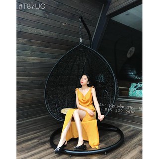 MAXI PHI CỔ ĐỔ KHOE LƯNG (T87UC)