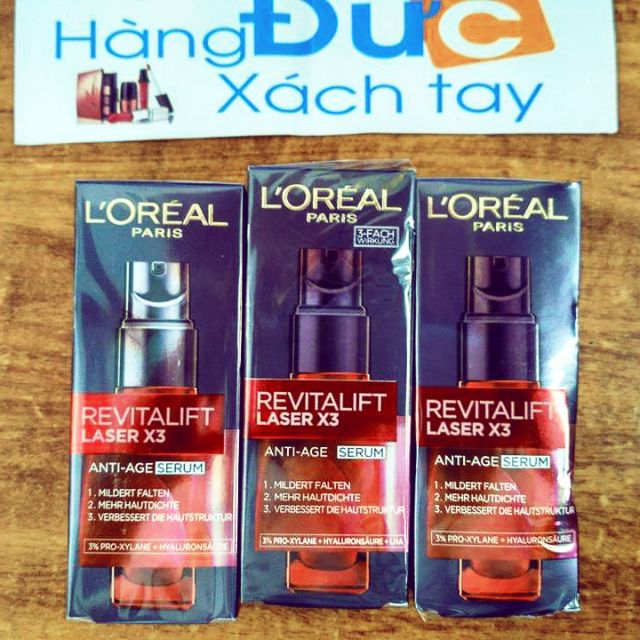 Serum loreal x3 revitalift laser x3 30ml hàng nội địa đức