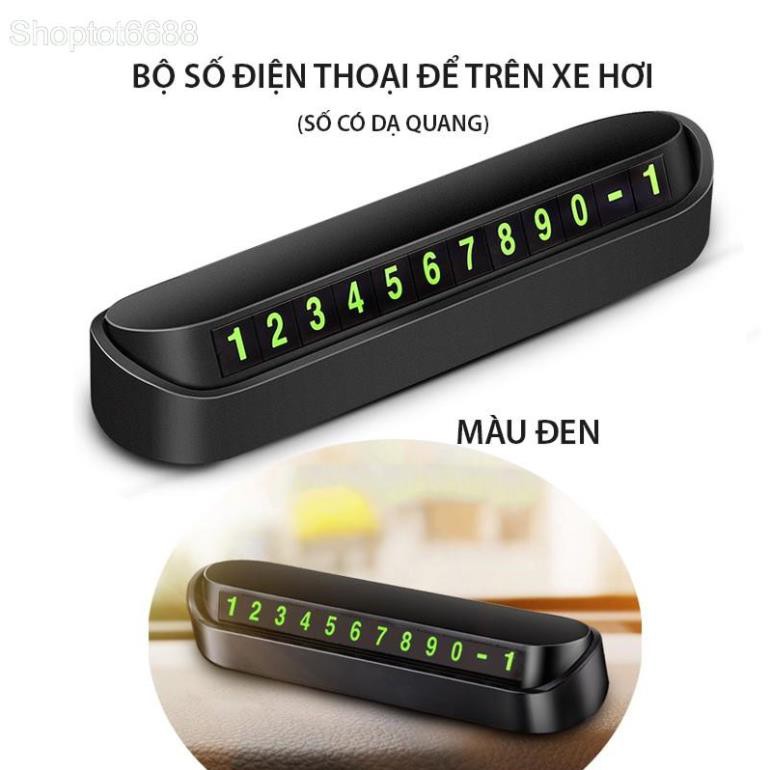 Bảng số điện thoại đặt trên xe ô tô, có thể đóng mở, có dạ quang JK297 (Kho hàng Hà Nội)