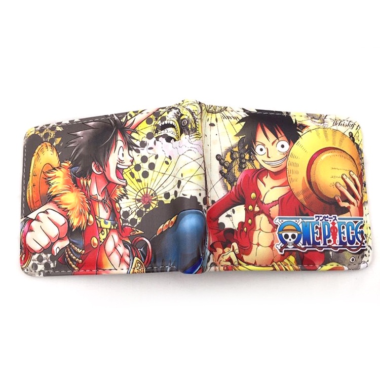Ví Da Ngắn Mini In Hoạt Hình One Piece Lufei Solon Thời Trang Cho Nam Và Nữ