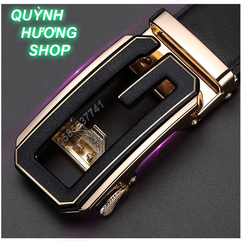 Thắt lưng da nam cao cấp Cieviavn Kiesan, dây nịt nam da thật rộng 35mm khóa tự động mạ ti tan
