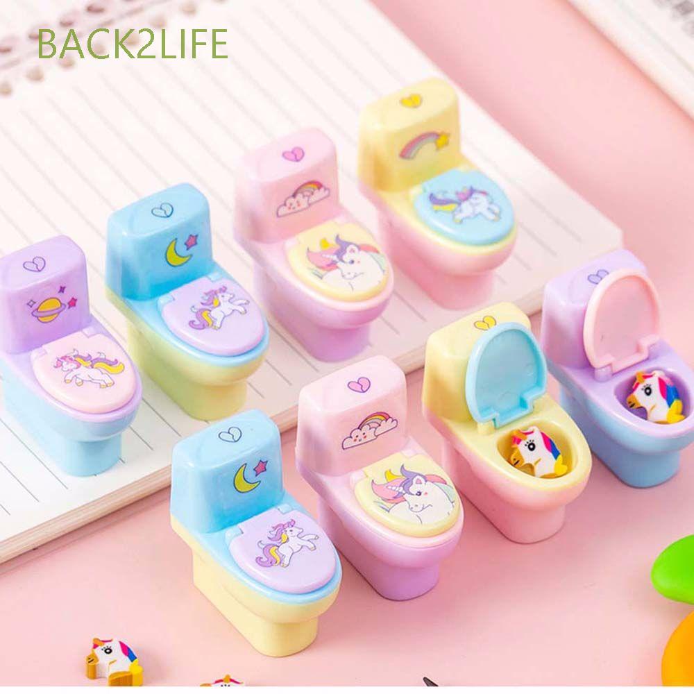 1 dụng cụ chuốt bút chì hình dáng bồn cầu mini 2LIFE hoạt hình sáng tạo