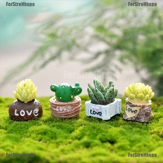 Set 4 Mô Hình Chậu Cây Mini Dễ Thương Trang Trí Vườn