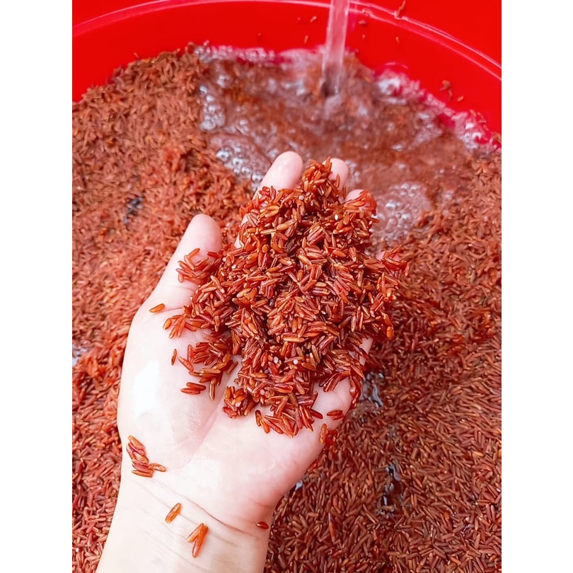 Bột gạo lứt mè đen rang củi chín kĩ thơm tiện lợi  - 500g