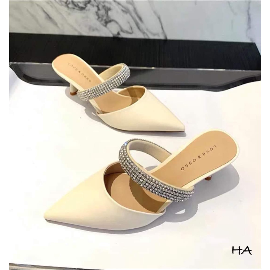 Giày nữ cổ xoàn da mềm êm chân cao 5cm mã N67