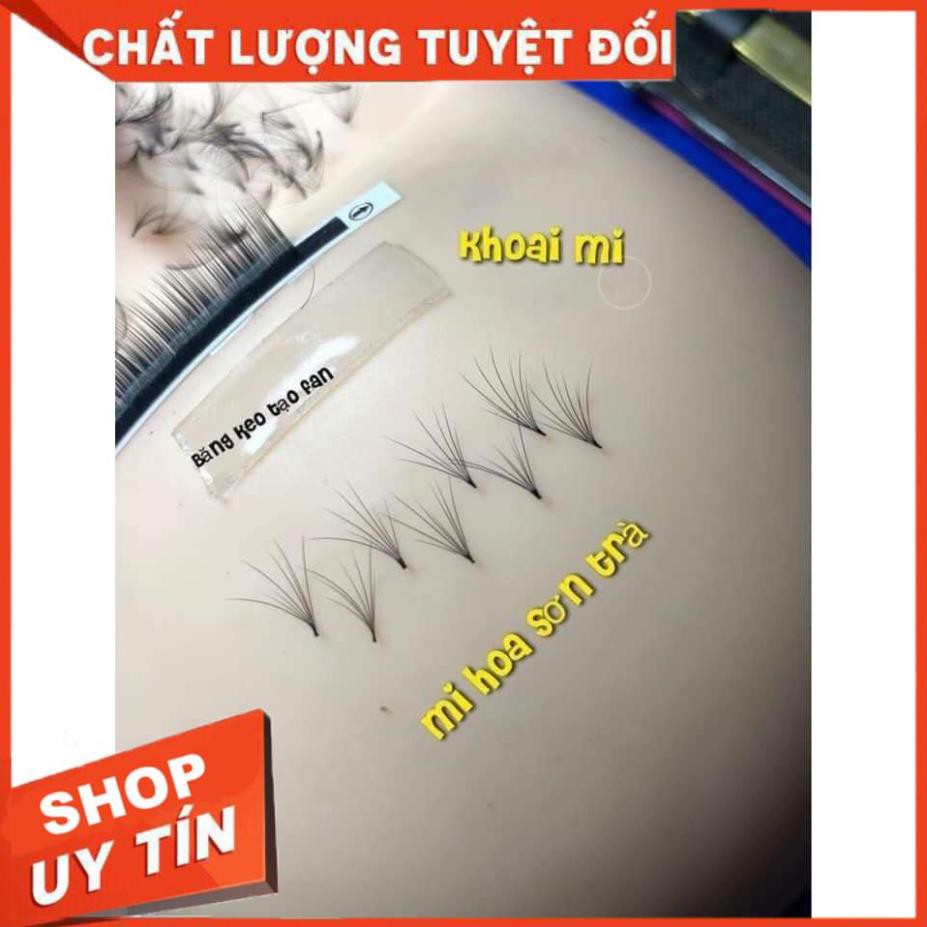 Mi Hoa Sơn Trà- Hoa Hồng Đen- Độ dầy 0.07 - Độ cong Cc( Mi sole 3 số trên 1 line mi - mỗi số cách nhau 2 size )