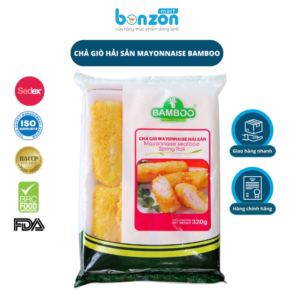 BONZON - CHẢ GIÒ HẢI SẢN MAYONNAISE BAMBOO 40G (320G/GÓI)