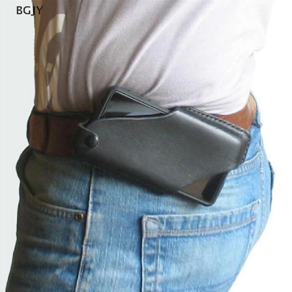 Bao Da Điện Thoại PU Dạng Ví Đeo Thắt Lưng Cho Nam Mới