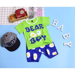 Sét bộ thun bé trai bear boy