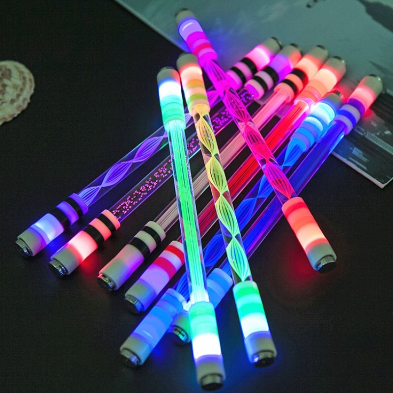 Bút Mực Gel / Bút Xoay Có Đèn LED Phát Sáng Dành Cho Học Sinh / Văn Phòng
