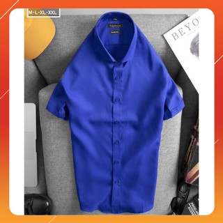 Áo Sơ Mi Công Sở Nam ✌️FREESHIP – HÀNG CHẤT✌️ Tay Ngắn Cổ Bẻ, Chất Liệu Kate Lụa Cao Cấp