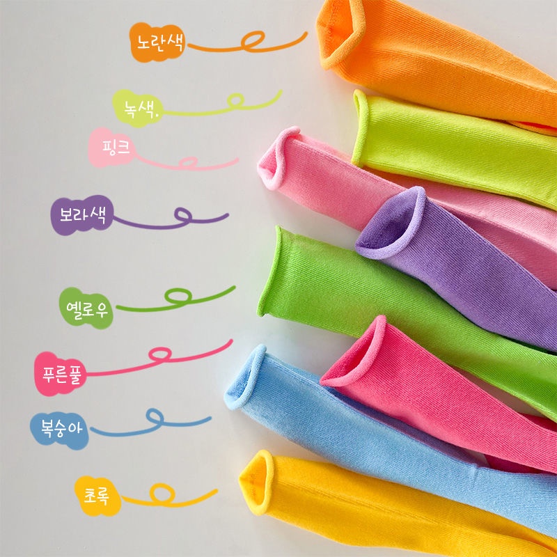Vớ Dài Mỏng Thoáng Khí Thoải Mái Màu Sắc Kẹo Ngọt Thời Trang Xuân Thu Cho Bé Gái #5
