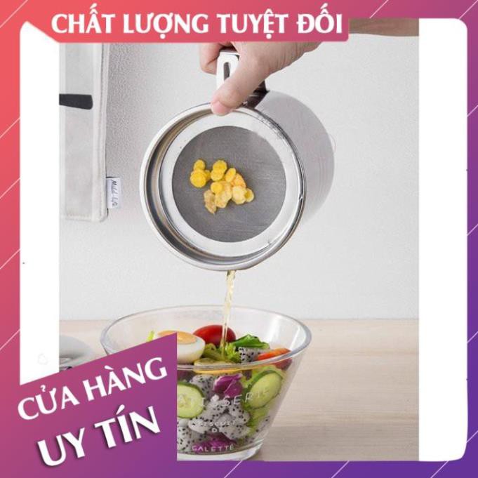 [Freeship - Hàng loại 1] Ca inox lọc dầu mỡ 1,2 lít lọc cặn dầu ăn, mỡ thừa  - Lan Chi Mart