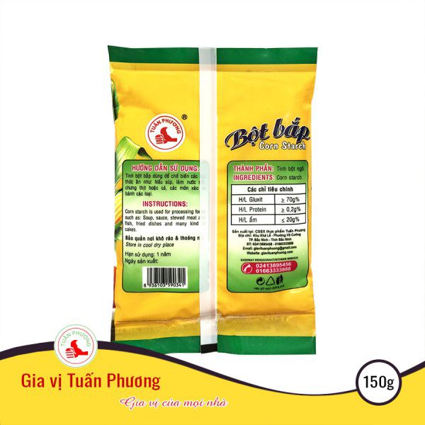 Bột Bắp / Bột Ngô Tuần Phương Gói 150g