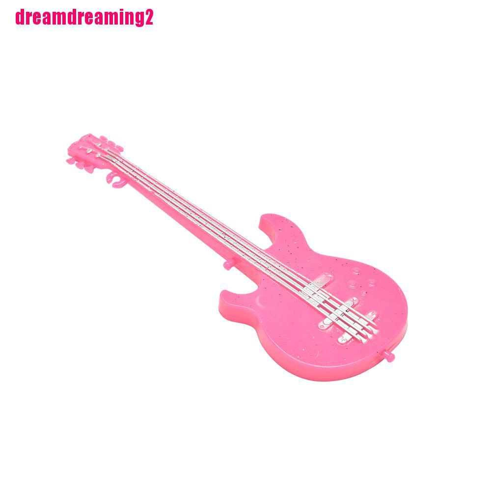 Mô Hình Đàn Ghita Màu Hồng Xinh Xắn Cho Búp Bê Barbie