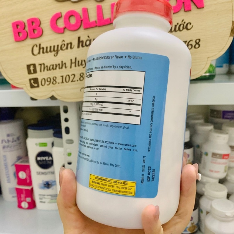 Viên uống Glucosamin HCL 1500mg With MSM 1500mg glucosamine Kirkland 375 Viên