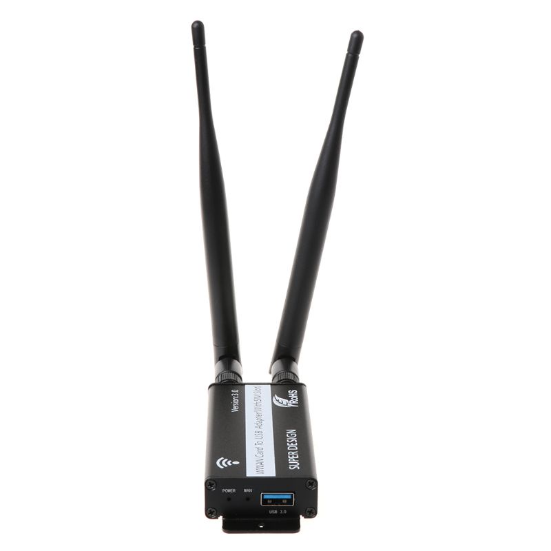Bộ chuyển đổi NGFF M.2 sang USB 3.0 có khe đựng sim cho mô đun WWAN/ LTE/ 4G
