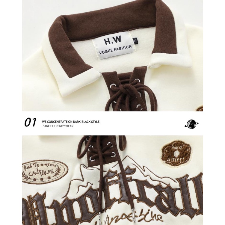 Áo Sweater Lông Ngắn Hở Rốn Thêu Chữ Phong Cách Đường Phố Gia Vị Chiên Retro Mỹ Dành Cho Bạn Nữ