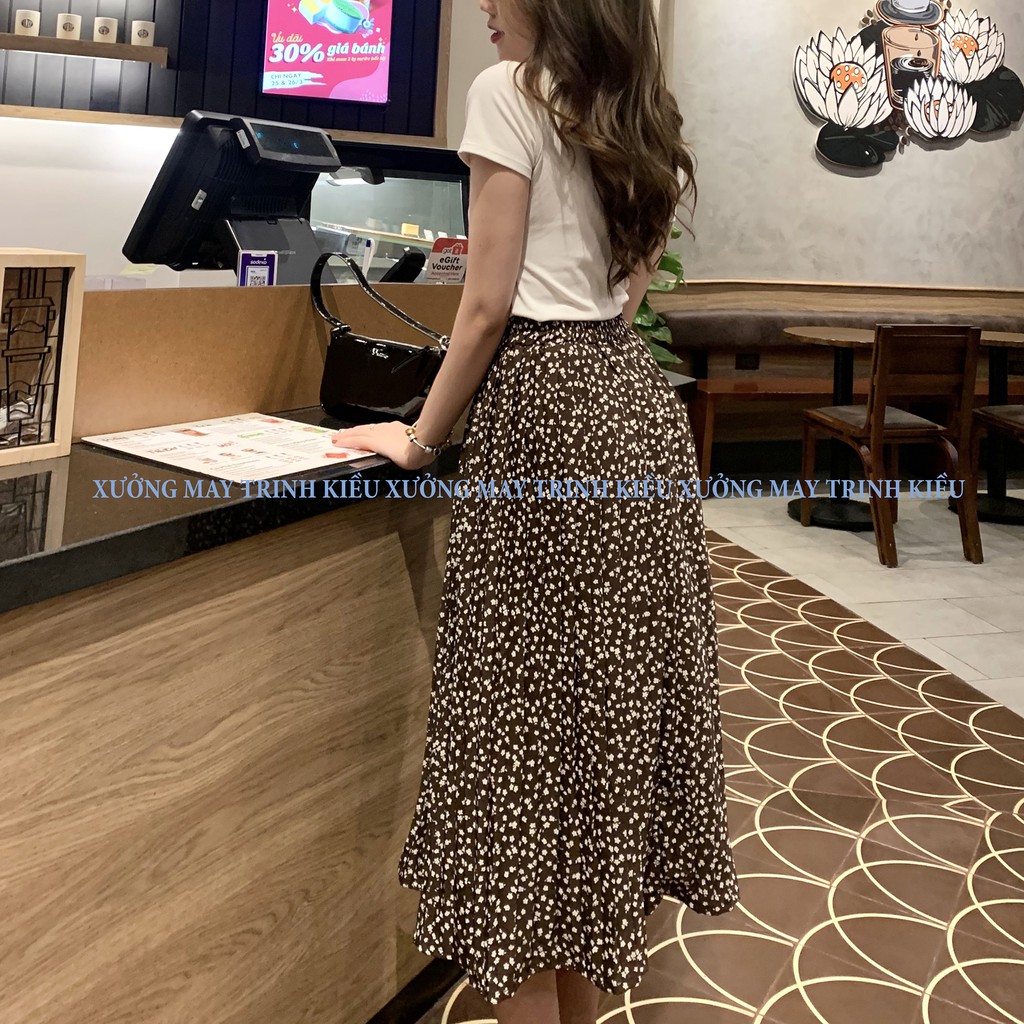 Chân váy xếp ly - Chân váy dáng dài ulzzang 2 lớp cạp chun vải chiffon mềm mịn mát XUONGMAYTNT CVCC2805 | BigBuy360 - bigbuy360.vn