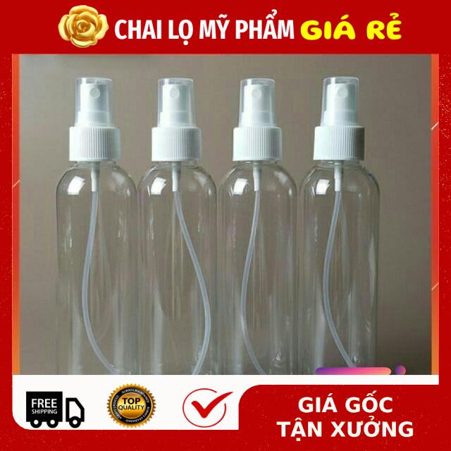 Chai Xịt Phun Sương ❤ RẺ VÔ ĐỊCH ❤ Chai nhựa pet xịt phun sương 150ml,200ml,250ml chiết mỹ phẩm , phụ kiện du lịch