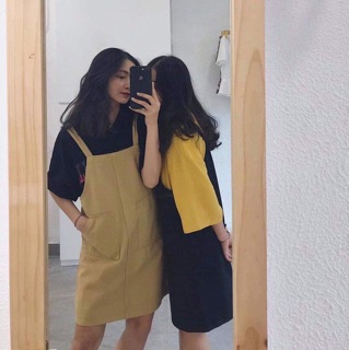 YẾM KAKI BASIC HÀN QUỐC ( Màu : đen - be )