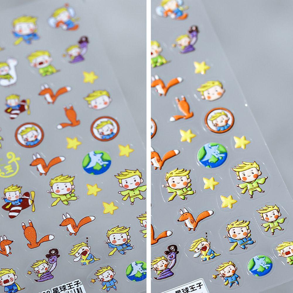 OCEANMAP Miếng Dán Trang Trí Móng Tay Tự Dính Họa Tiết Hoạt Hình Tom / Hành Tinh / Hoàng Tử /