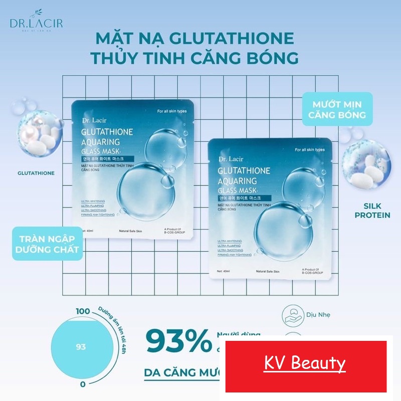 Mặt Nạ Thuỷ Tinh Glutathione Căng Bóng DR LACIR