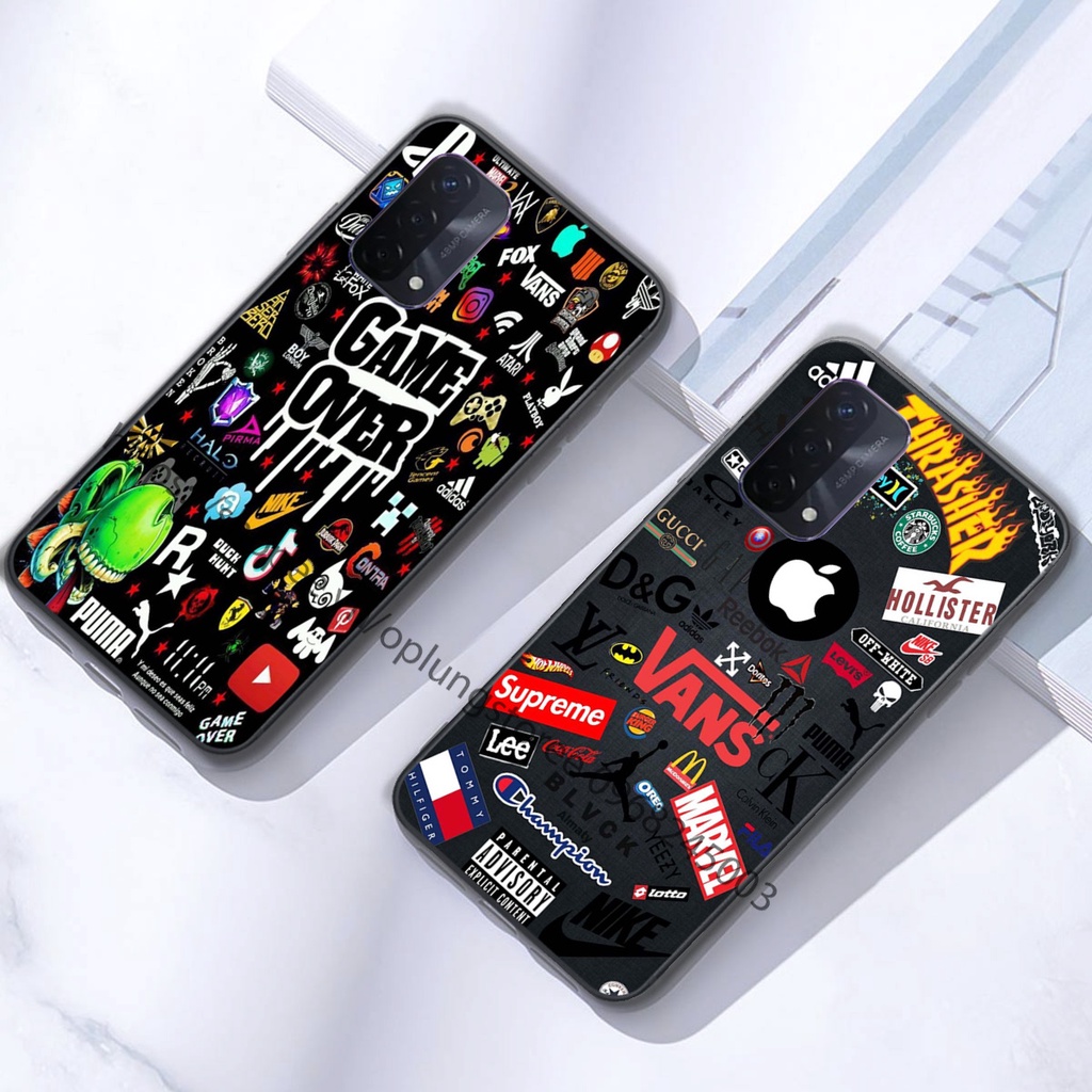 Ốp lưng oppo A55 4G / A55 5G / A74 5G in hình thương hiệu thời trang đa sắc cá tính.