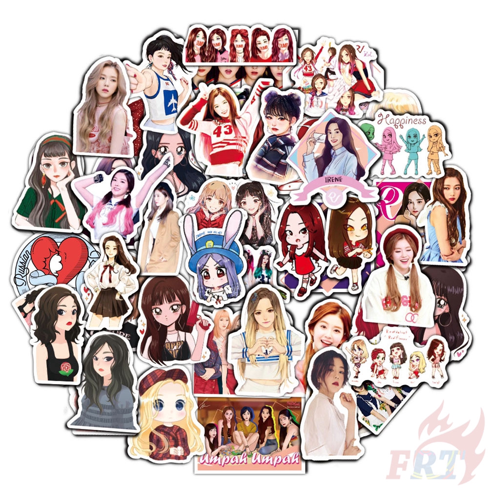 ❉ Red Velvet Series 01 - KPOP Girls Group Irene SeulGi Wendy Joy Yeri Stickers ❉ 50Pcs/Set Superstar Supergirl DIY Fashion Luggage Laptop Skateboard Decals Doodle Stickers
