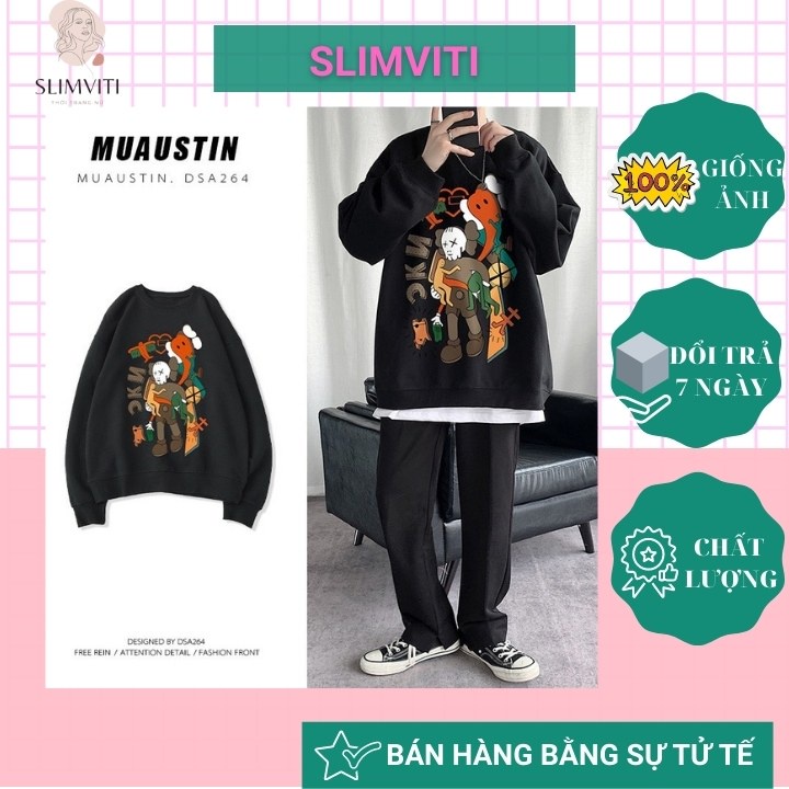 Áo Sweater nữ hàn quốc 2 hand cổ lọ form rộng SLIMVITI V80 | BigBuy360 - bigbuy360.vn