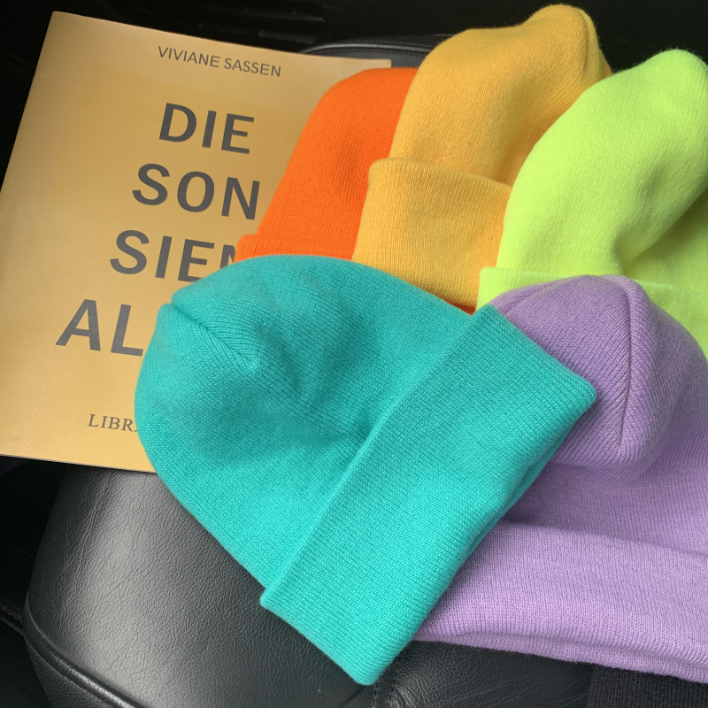 Mũ Len Dệt Kim Mỏng Co Giãn Màu Sắc Kẹo Ngọt Phong Cách Hàn Quốc Thời Trang Mùa Thu 22062