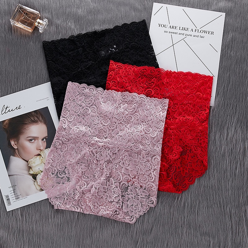 Quần Lót Nữ Ren Thái cạp cao gen bụng họa tiết ren xuyên thấu lót ren nữ cao cấp cạp cao định hình vòng eo bigsize | BigBuy360 - bigbuy360.vn