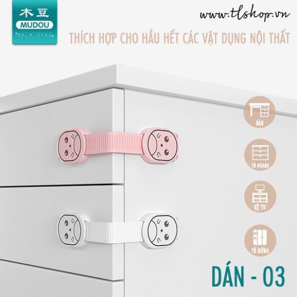 CHỐT KHÓA GÀI TỦ LẠNH HÌNH CÚN - KHÓA DÂY AN TOÀN MÃ 03